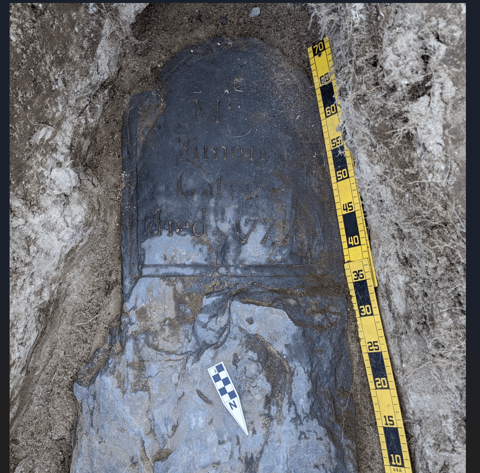 GPR Ground Truthing – 1777 Headstone Discovery